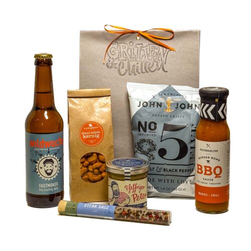 Dieses Grill Geschenkset enthält alles für den perfekten Grillabend.