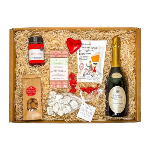 Diese Geschenkbox ist ein stilvolles Hochzeitsgeschenk Set.