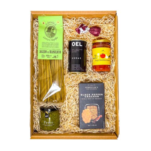 Diese Geschenkbox ist ein schönes mediterranes Geschenkset.