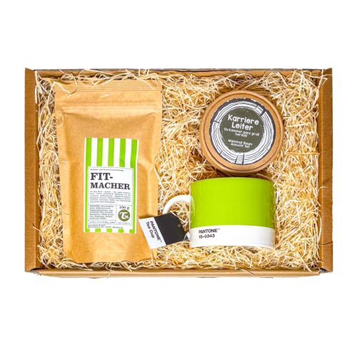 Diese Geschenkbox ist ein schönes Geschenk zum neuen Job.