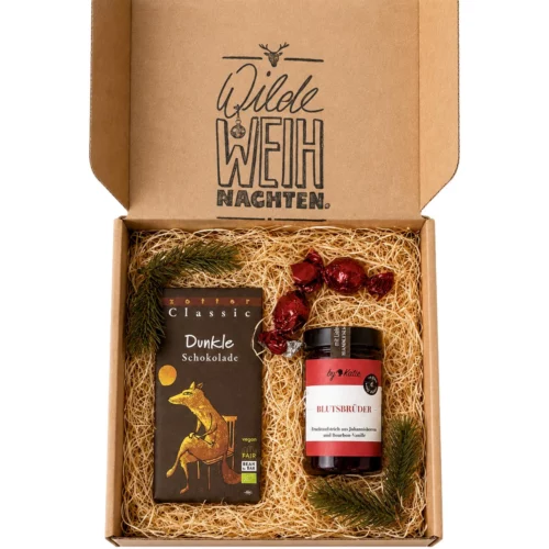 Wichtelgeschenk mit Schokolade und Fruchtaufstrich – Der Wolf und seine Bärenbrüder