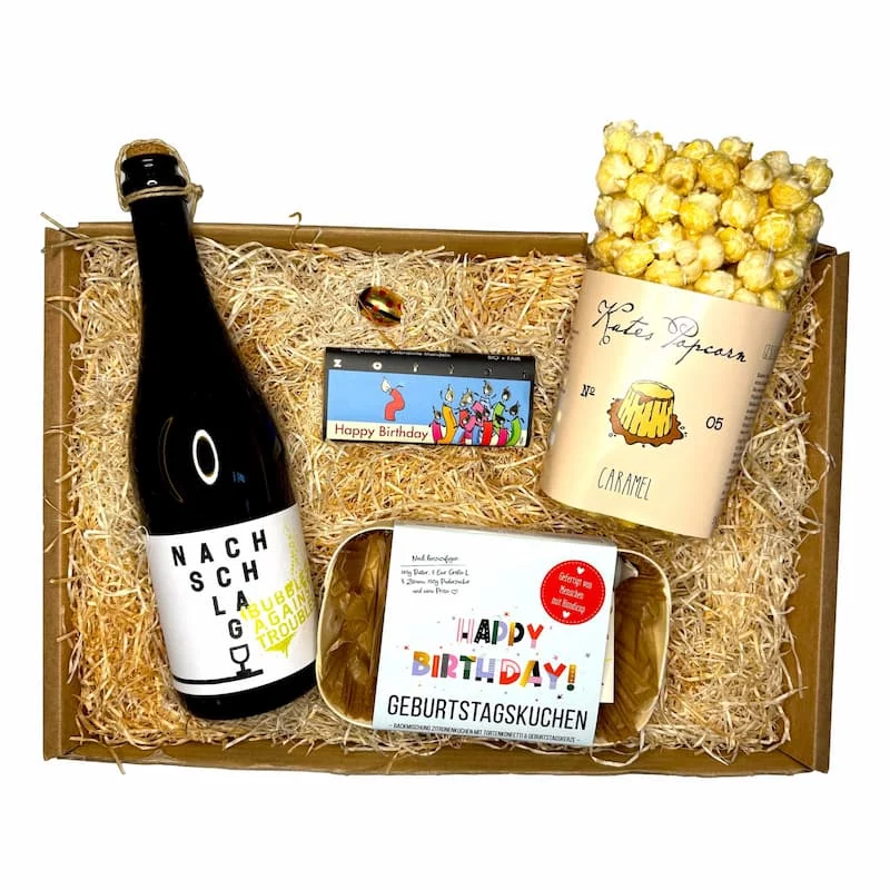 Unser Geburtstagsgeschenk mit Sekt ist eine schöne Geschenkidee zum Geburtstag.