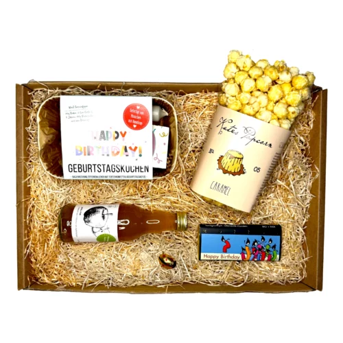 Diese Geschenkbox ist ein tolles Geburtstagsgeschenk ohne Alkohol.