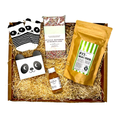 Unsere Geschenkbox ist ein tolles Geschenk zur Geburt.